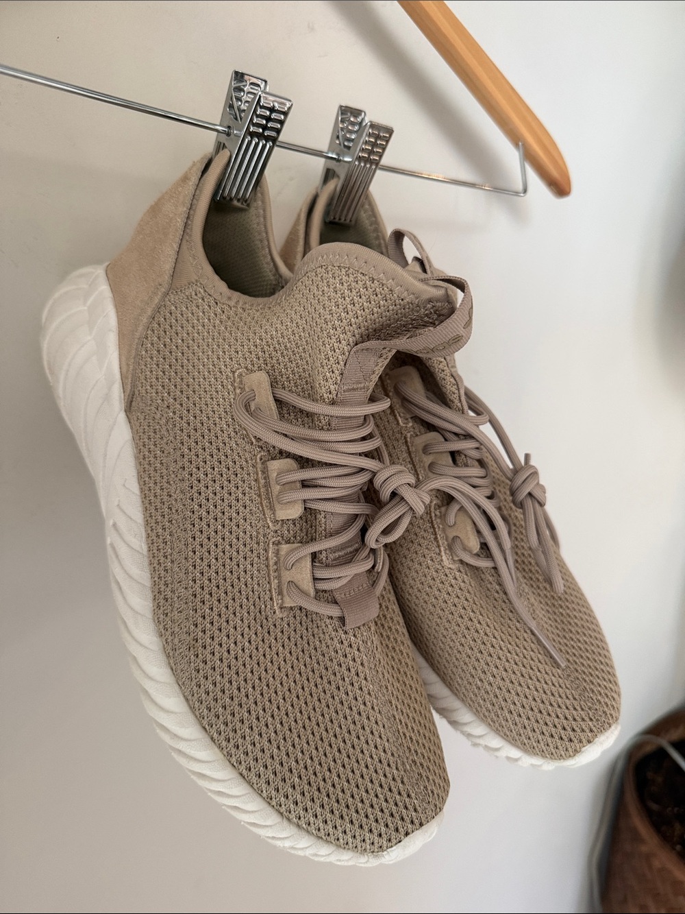 Adidas Tubular Doom Sock Primeknit Beige Trace Khaki Sneakers Men’s 8.5